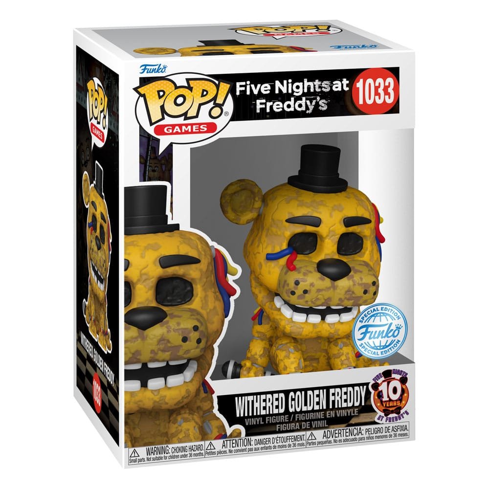 Five Nights at Freddy's POP! Games Vinyl figurine Withered Golden Freddy 9 cm