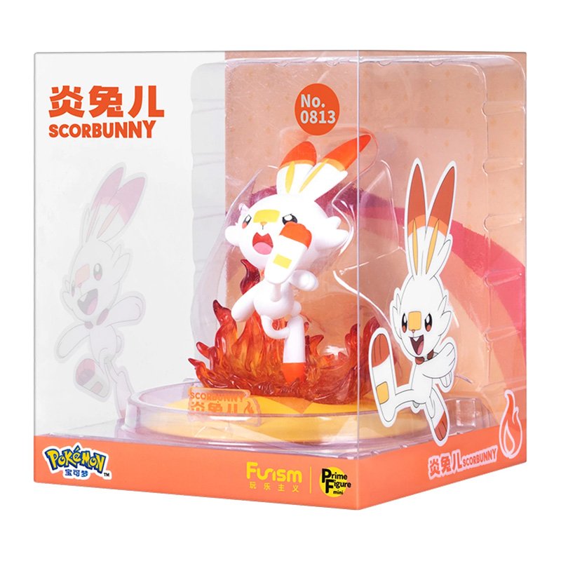 Pokemon Funism Prime Figure Mini Scorbunny Flambino 10cm – Image 2