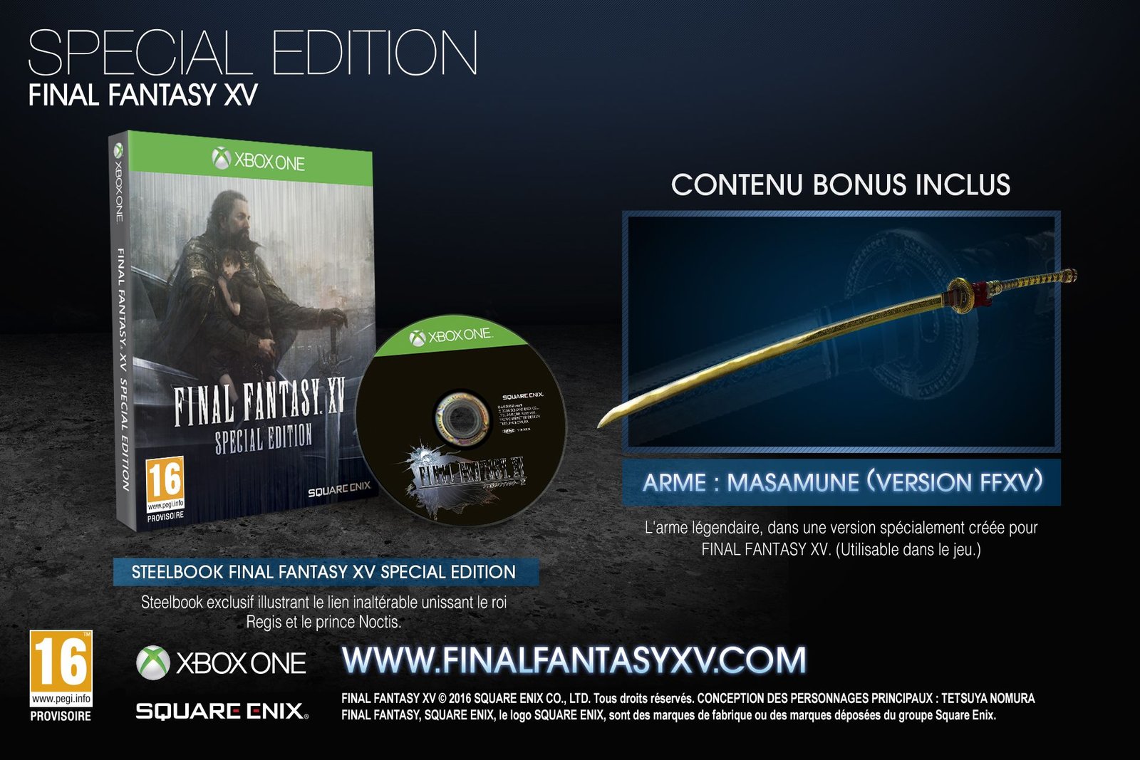 Square Enix Final Fantasy XV Special Steelbook Edition