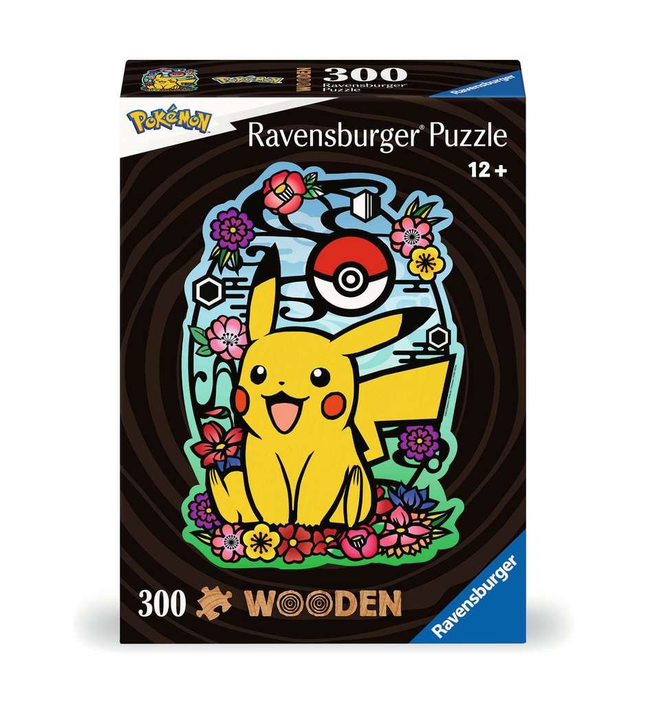 POKEMON - Pikachu - Puzzle forme en bois 300P