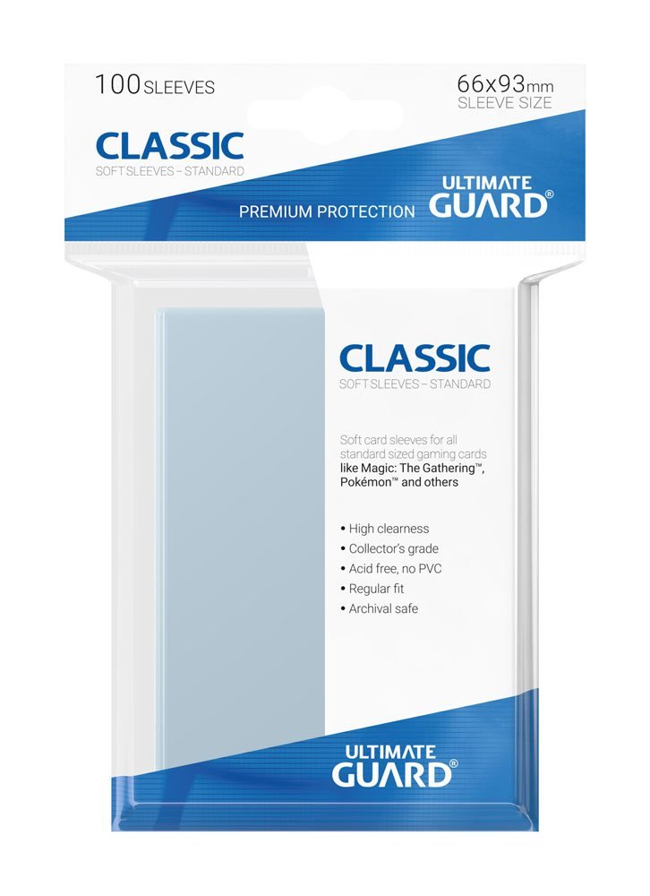 Ultimate Guard Classic Soft 100 Sleeves Standard Size Transparent