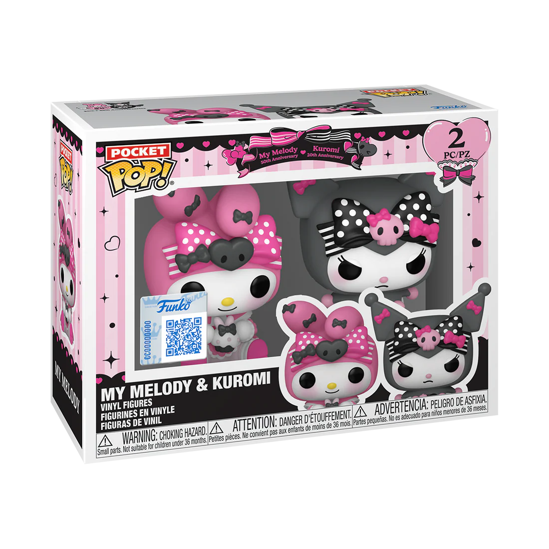 SANRIO - Pocket POP 2 Pack - Kuromi / My Melody (4cm) – Image 2