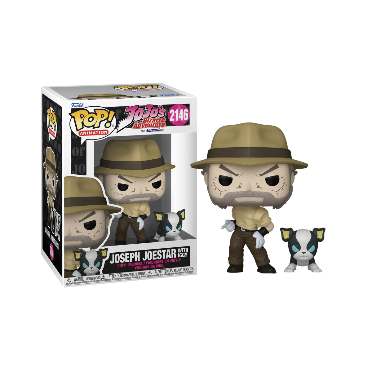 Funko Jojo's Bizarre Adventure - Joseph With Iggy Pop! Vinyl