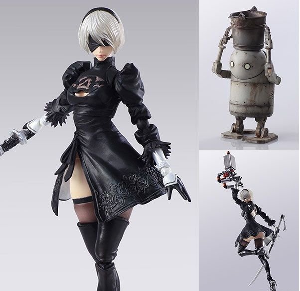 Nier Automata Bring Arts Figurines 2b & Machine Lifeform 9 - 15 Cm