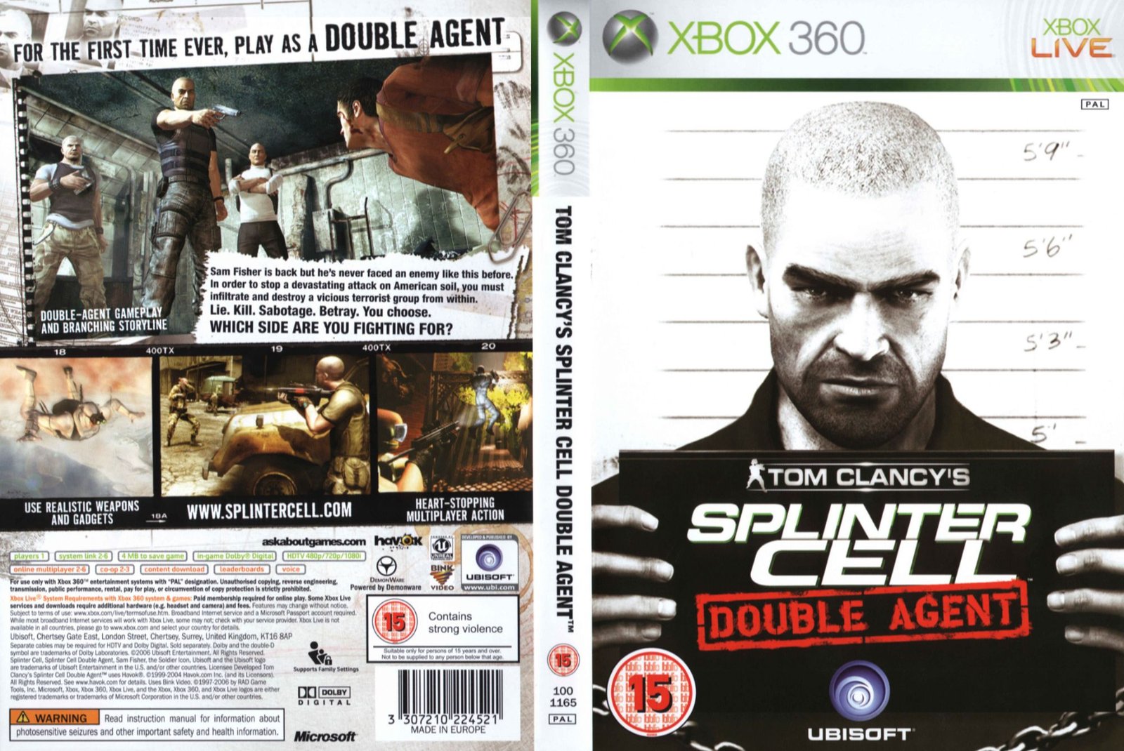 Splinter Cell 'Double Agent' Xbox 360