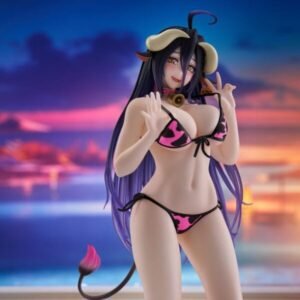 Overlord statuette PVC Desktop Cute Figure Albedo Cow-Print Swimsuit Ver. Renewal 13 cm