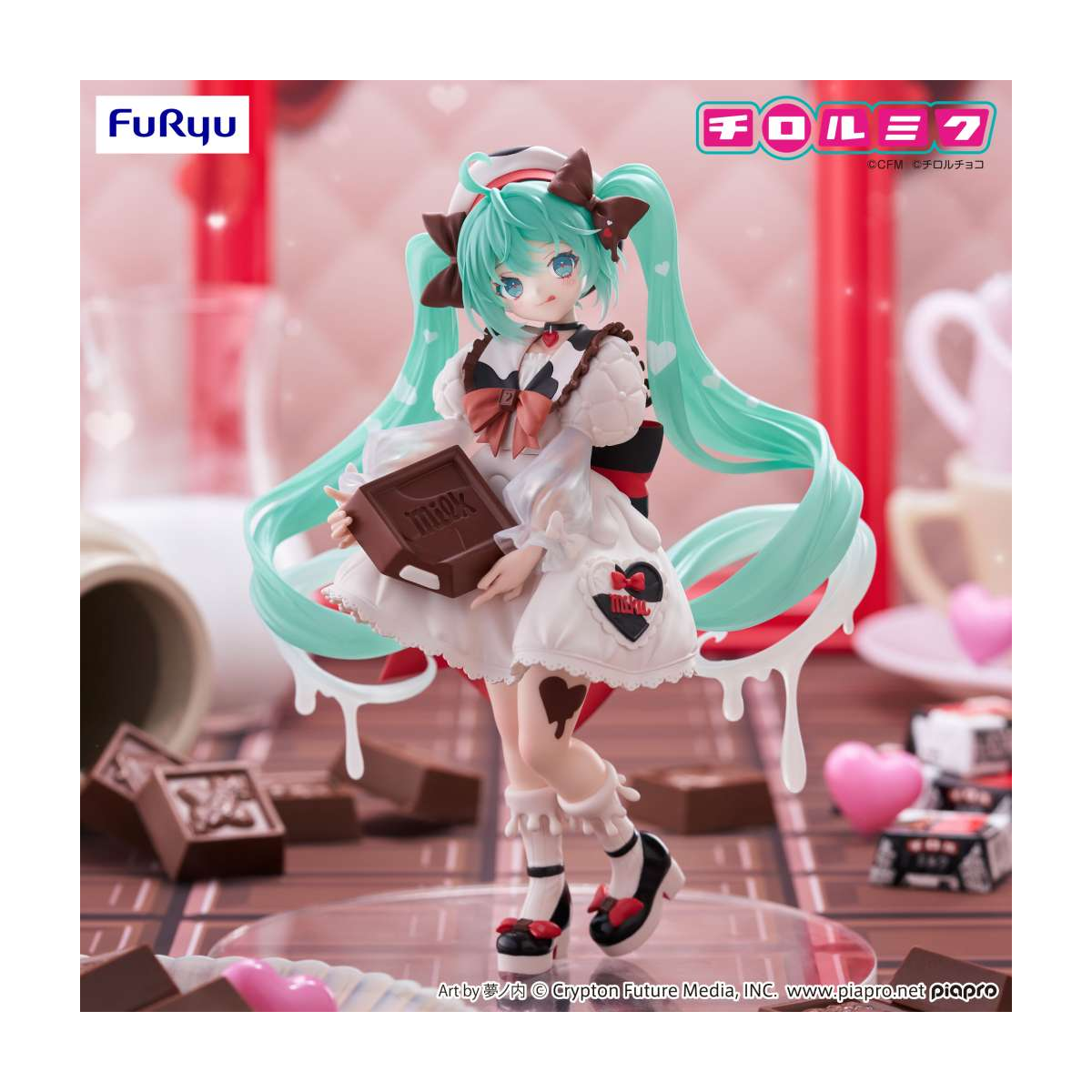 Hatsune Miku x Tirol Choco statuette PVC Trio-Try-iT Hatsune Miku Milk Ver. 18 cm