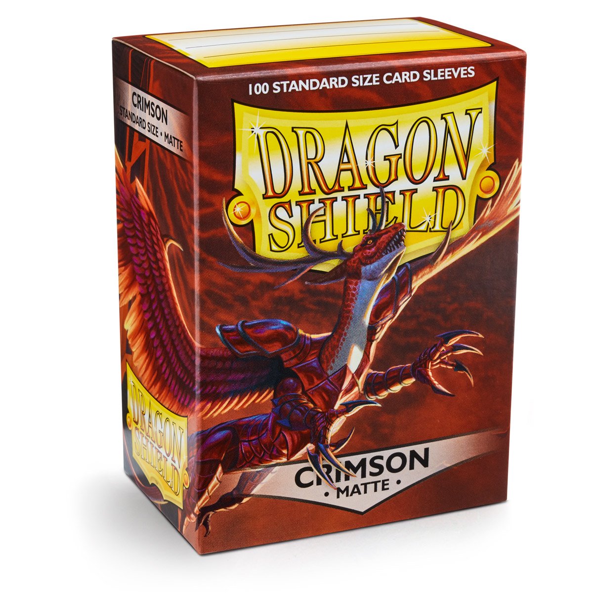 Dragon Shield 100 Standard Size Card Sleeves - Matte Crimson