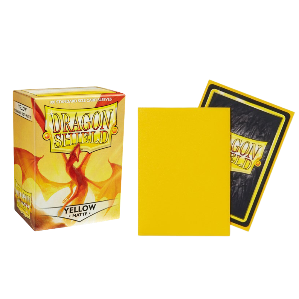 Dragon Shield 100 Standard Size Card Sleeves - Matte Yellow