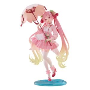 Hatsune Miku AMP statuette PVC Newley Written Sakura Miku Sakura Dress Ver. 21 cm