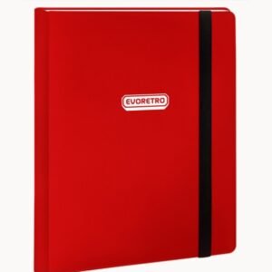 Evoretro Reg. Card Binder 9 Pockets 360 Cards W/elastic Red