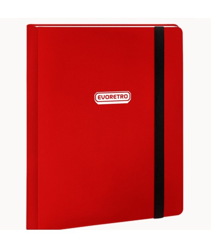 Evoretro Reg. Card Binder 9 Pockets 360 Cards W/elastic Red