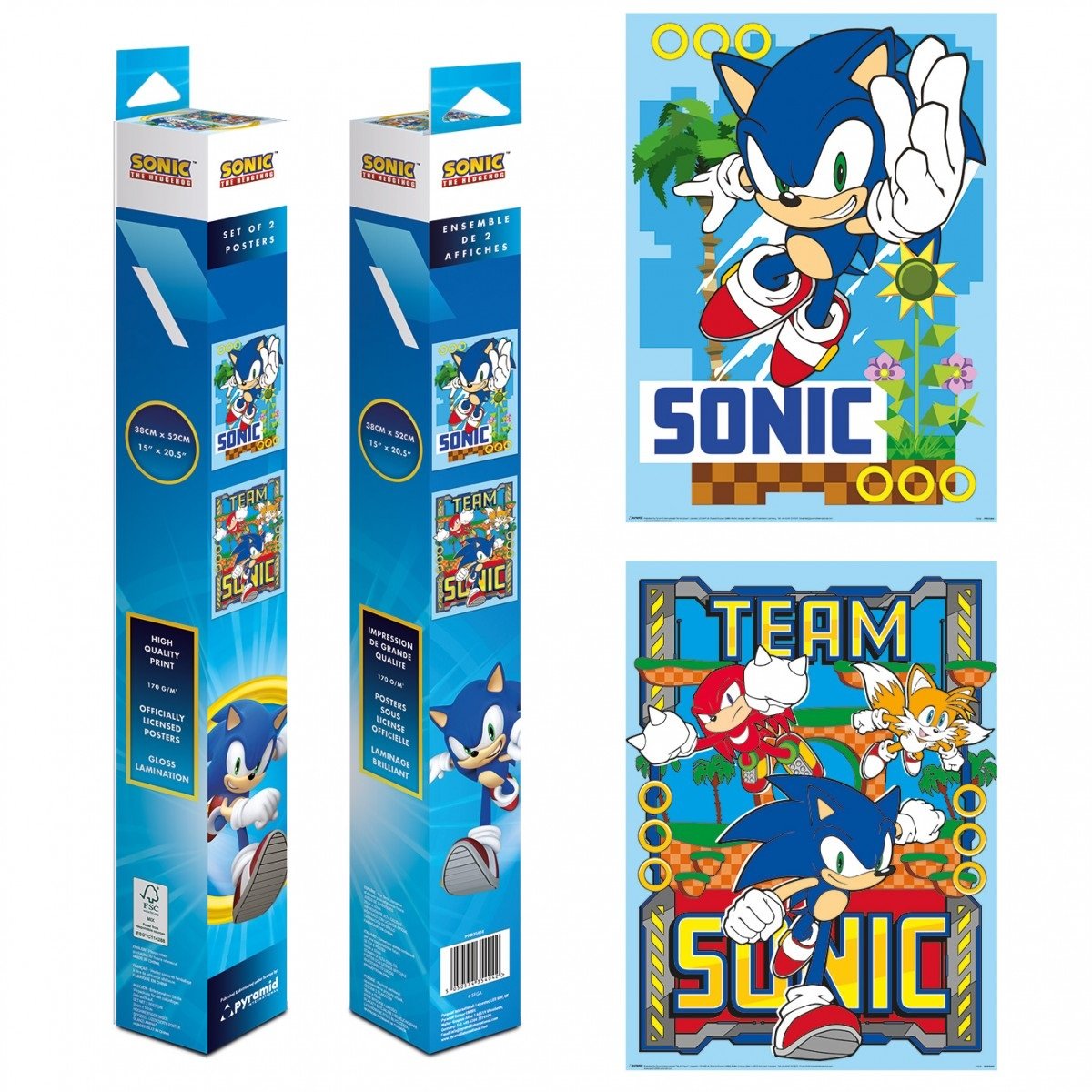 Sonic The Hedgehog Poster 2 Set 52 X 38 Cms