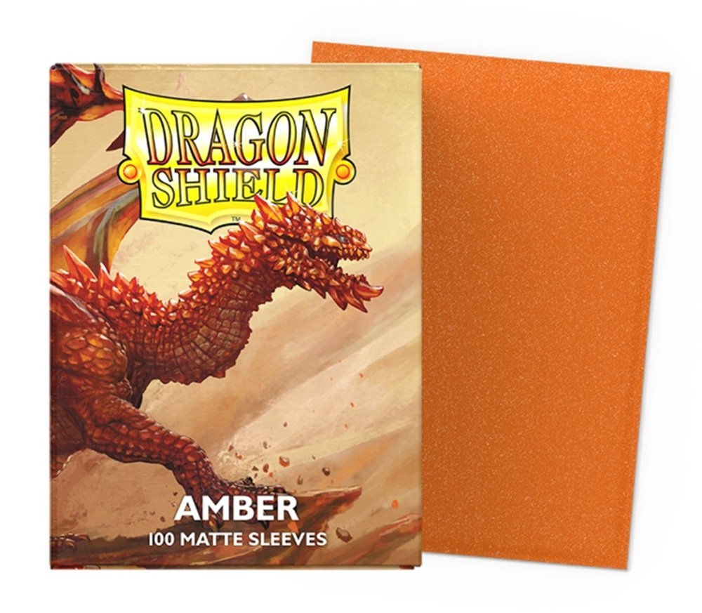 Dragon Shield Standard Size Matte Sleeves - Amber