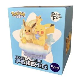 Pokemon Funism Prime Figure Eevee And Pikachu Nebula 20cm