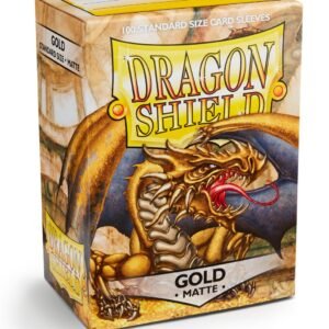 Dragon Shield 100 Standard Size Card Sleeves - Matte Gold