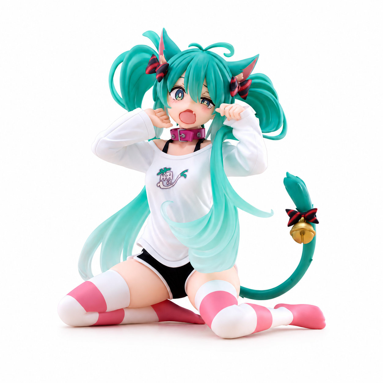Taito Hatsune Miku Cat Ear T-Shirt Ver. Desktop Cute Figure Reissue